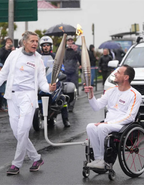 Marion Clignet Carried the Olympic Flame At HAUTES-PYRÉNÉES Stage