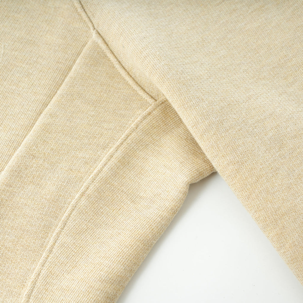 Essentials Cotton Crewneck relaxed fit beige cotton sweatshirt close-up