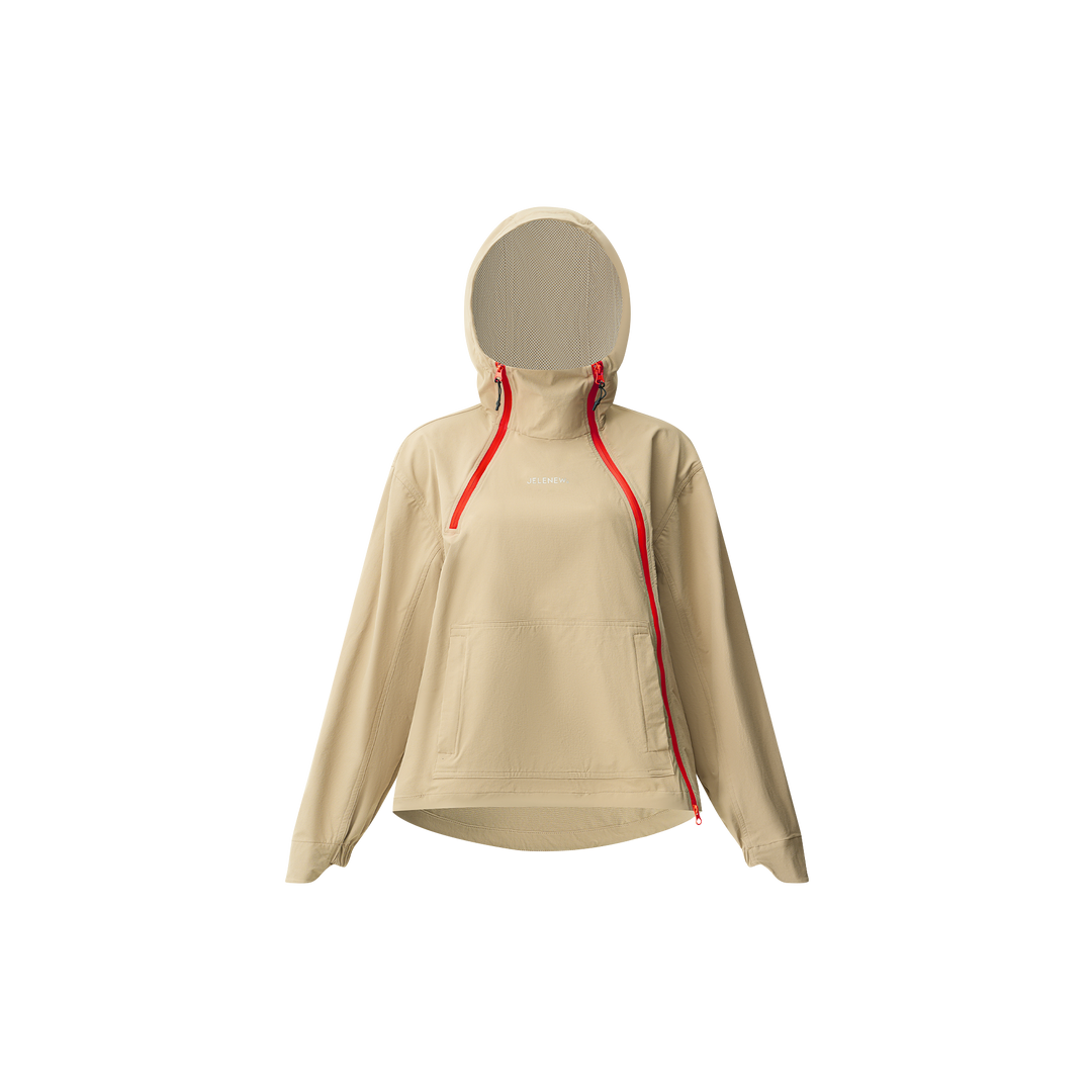 Asymmetrical Zippered Splash-proof Jacket