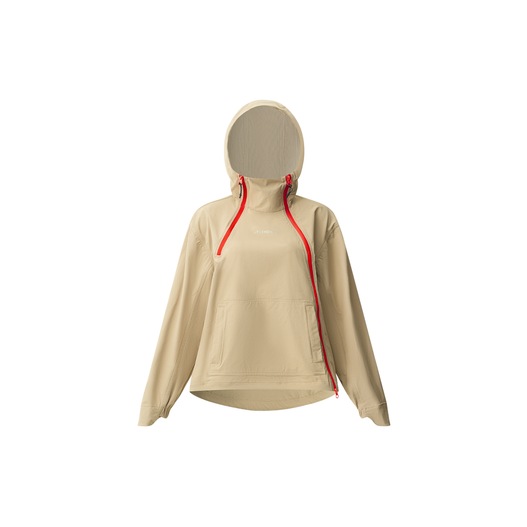 Asymmetrical Zippered Splash-proof Jacket