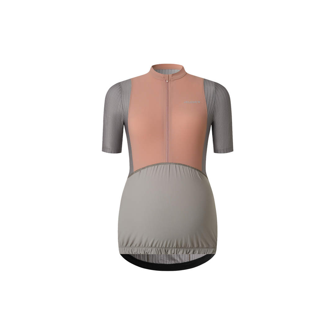 Pregnancy Fit Jersey short sleeve breathable maternity cycling top with moisture-wicking fabric and tailored bump fit
