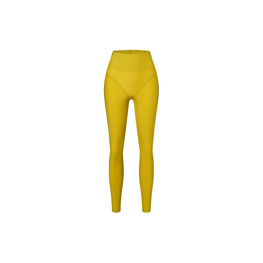Colorblock Fast-dry Leggings with Side Pocket(Unpadded)