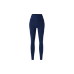 Thermal brushed bib-free tights in navy with DWR-treated, high-stretch fabric and reflective details for winter cycling comfort and safety