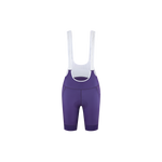 Elevation Tour High-Compression Cycling Bib Shorts in purple, studio flat lay product shot front view