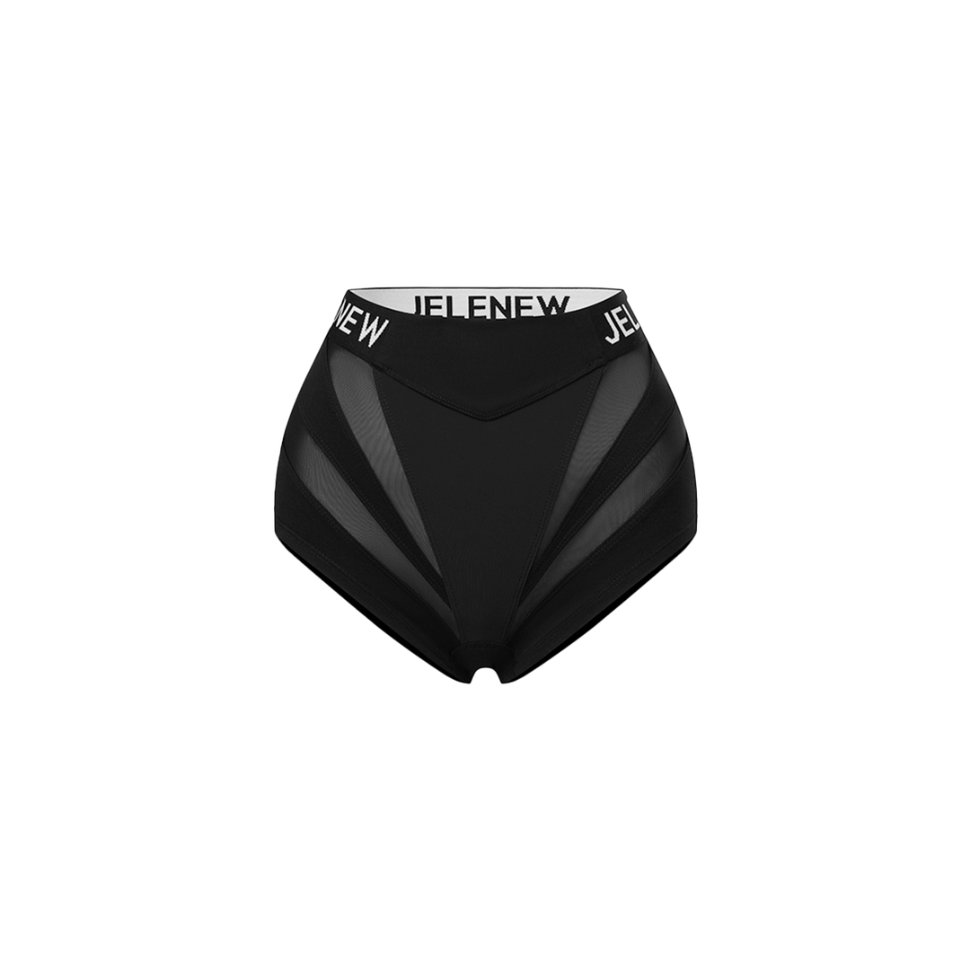 Black fast-dry padded mini shorts with mesh panels for beginner cyclists