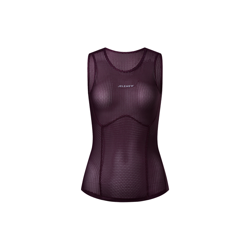 Jelenew Women s Sleeveless Mesh Base Layer