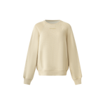 Essentials Cotton Crewneck beige relaxed fit cotton sweatshirt for comfort and freedom of movement