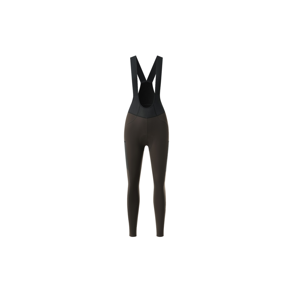 Y Back Thermal Brushed Bib Tights for winter cycling with thermal insulation and high visibility safety features