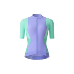 Hourglass Short Sleeve women's cycling training jersey with CurveTec technology in lavender and mint colors