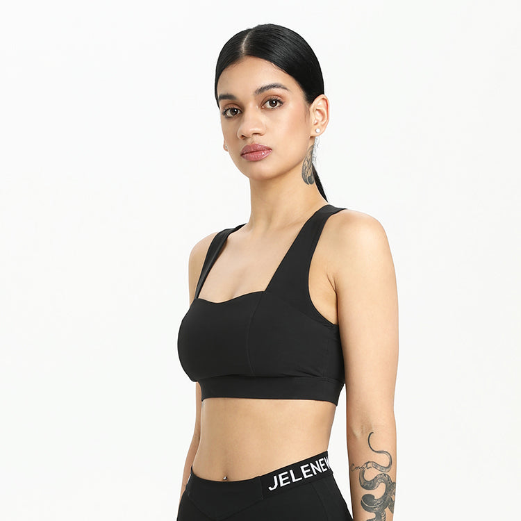 Jelenew Black Sports Bra