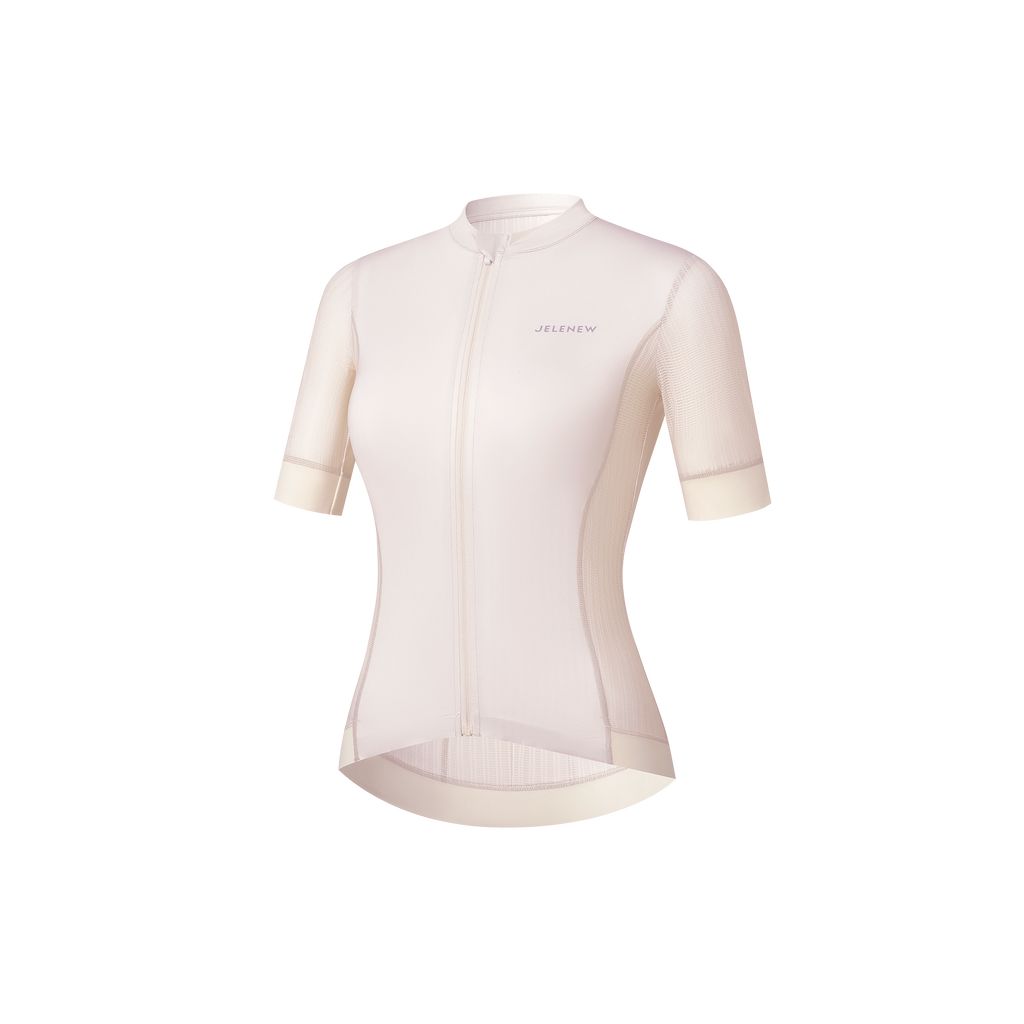 Lightweight cool summer short sleeve jersey with moisture-wicking fabric and breathable design