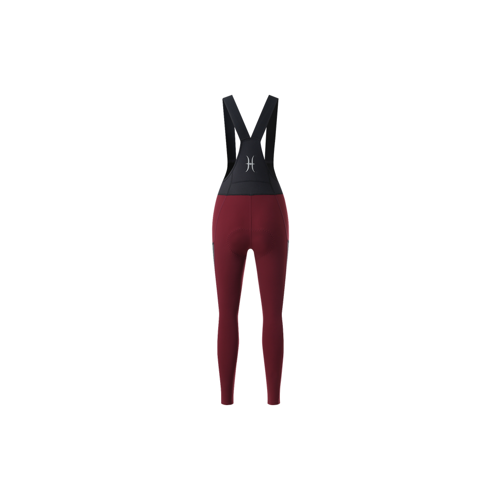 Y Back Thermal Brushed Bib Tights designed for winter cycling comfort and visibility in low light conditions