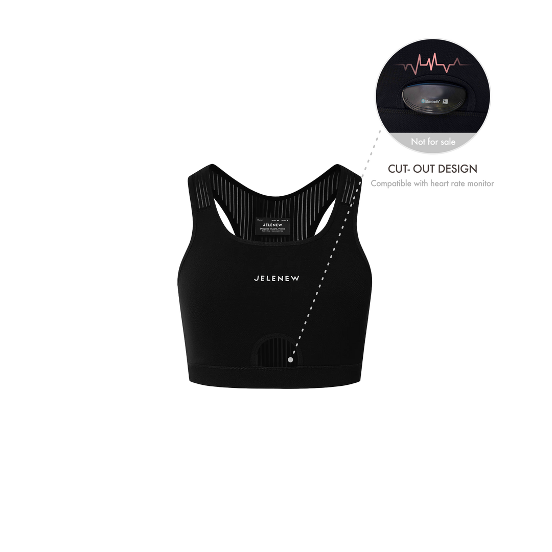 Heart Rate Monitor Sports Bra, Cycling Bras, Jelenew, Medium