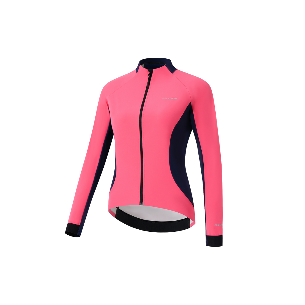 3L Core Rain Jacket pink and black windproof cycling rain jacket for winter and rainy rides