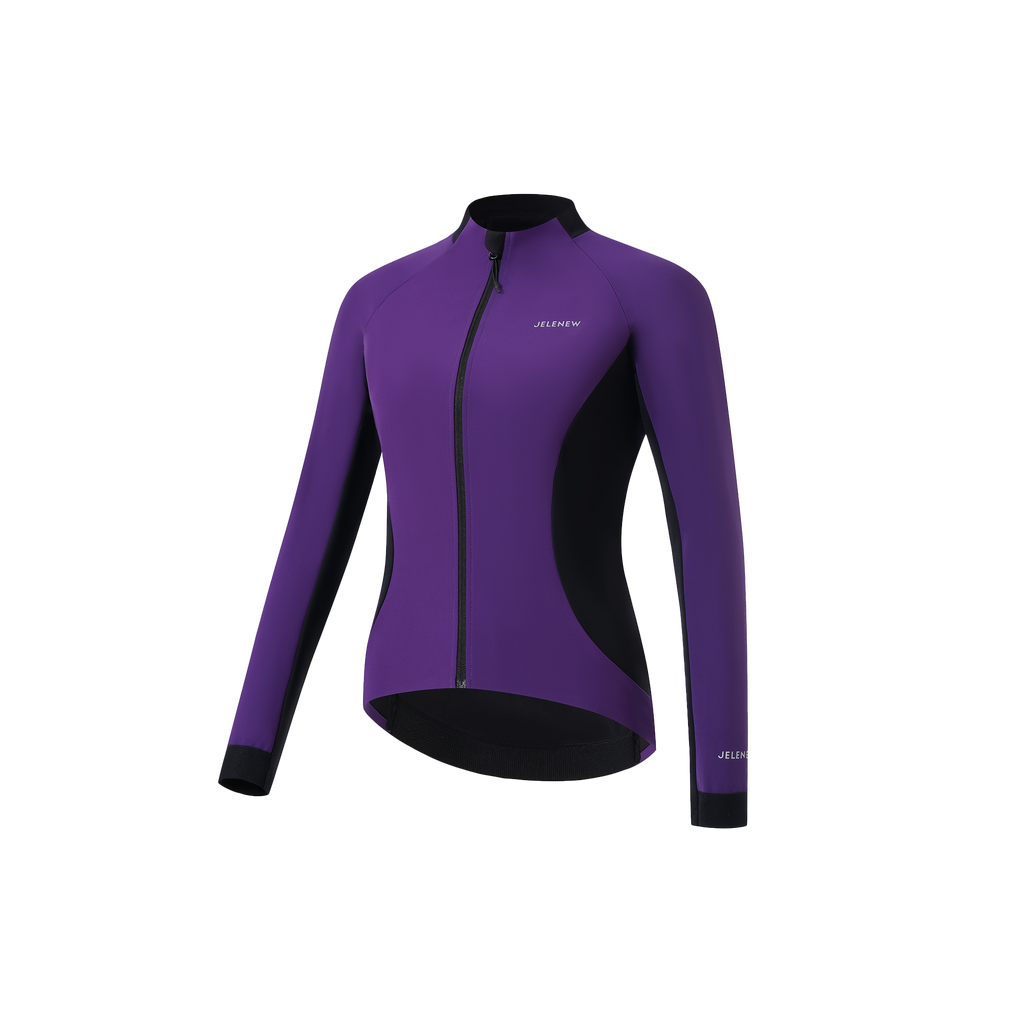 Purple and black 3L Core Rain Jacket for windproof and splash-resistant cycling in winter and autumn