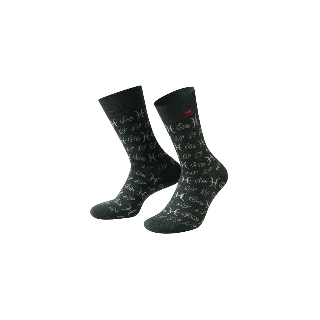 Vintage Print Cotton Socks