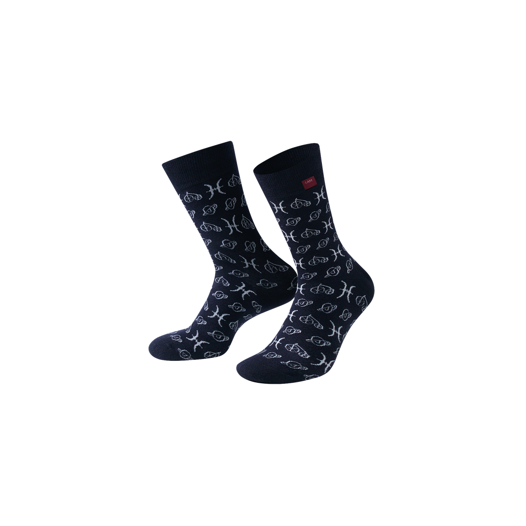 Vintage Print Cotton Socks