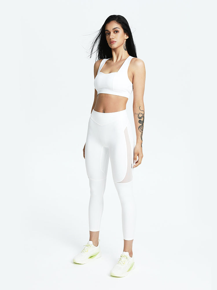 women's white sports bra